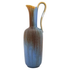 Brown & Blue Vase, Gunnar Nylund, Rörstrand, 1950s, Mid Century Vintage