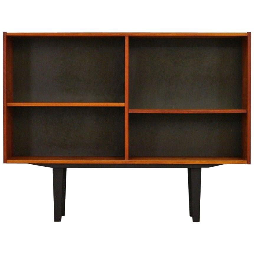 Brown Bookcase Teak Vintage Danish Design, 1970s For Sale at 1stDibs