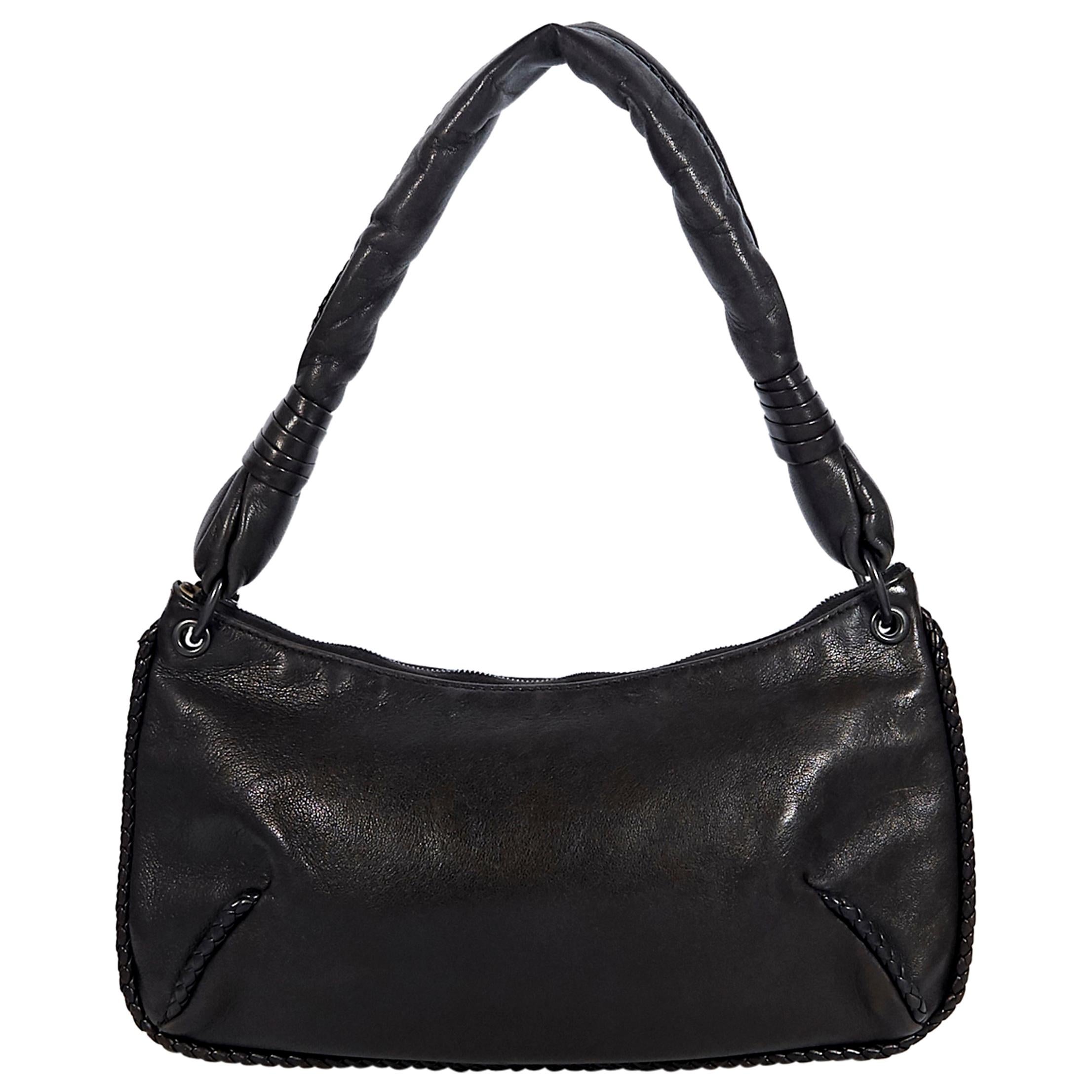 Bottega Venetta Brown Leather Mini Shoulder Bag