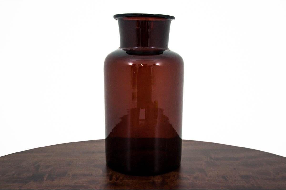 Mid-Century Modern Brown Bottle Glass Vase, Poland, 1970s