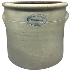 Antique Brown Brothers Stroneware Crock