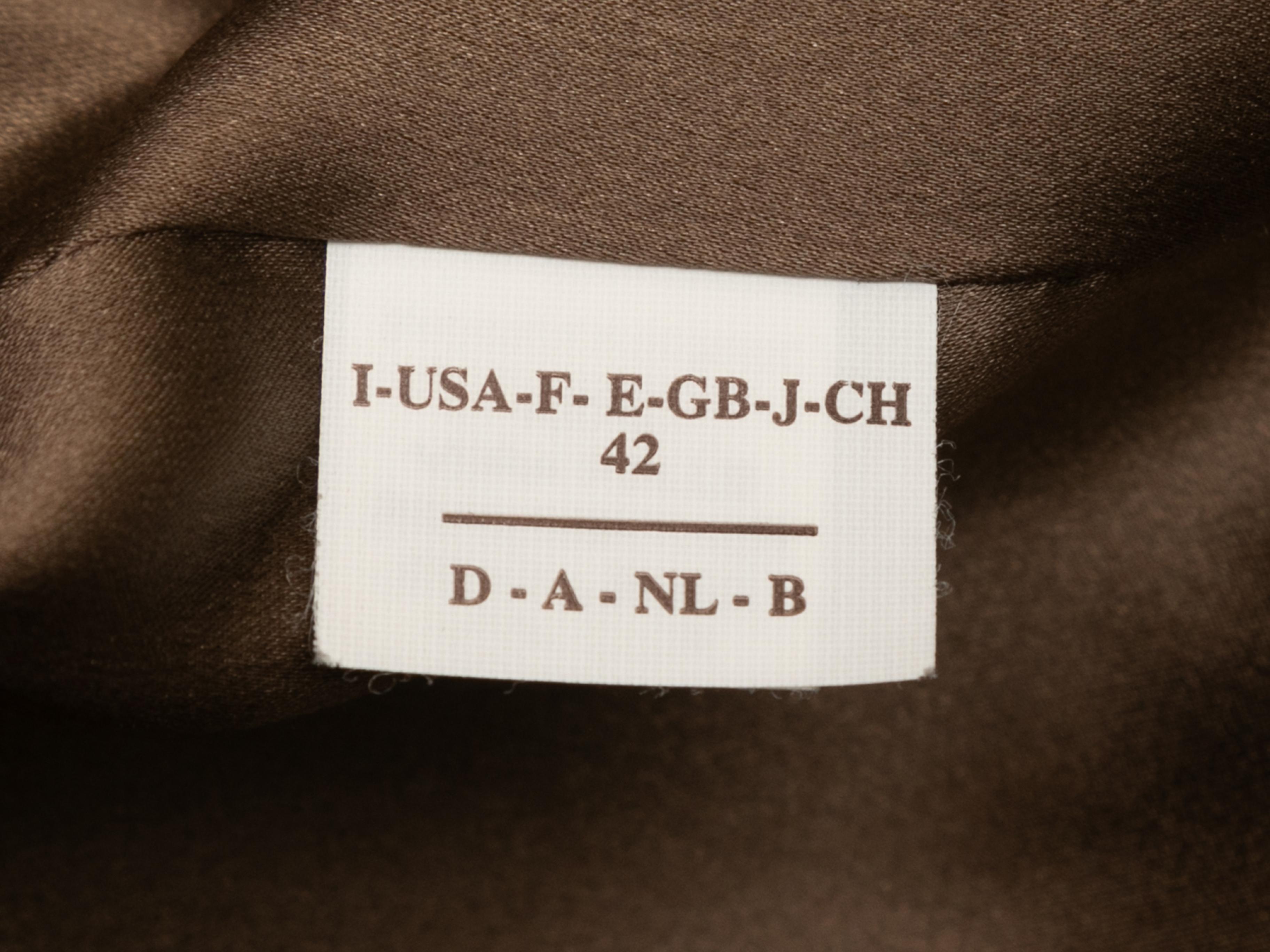 Brown Brunello Cucinelli Suede & Knit Layered Blazer Size US S In Good Condition For Sale In New York, NY