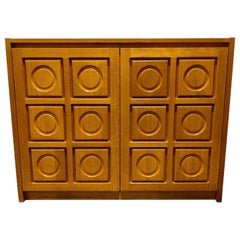 Brown Brutalist Bar Cabinet, 1970s