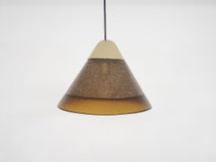 Brown Bubble Glass Pendant Light by Peill and Putzler, Germany 1960s