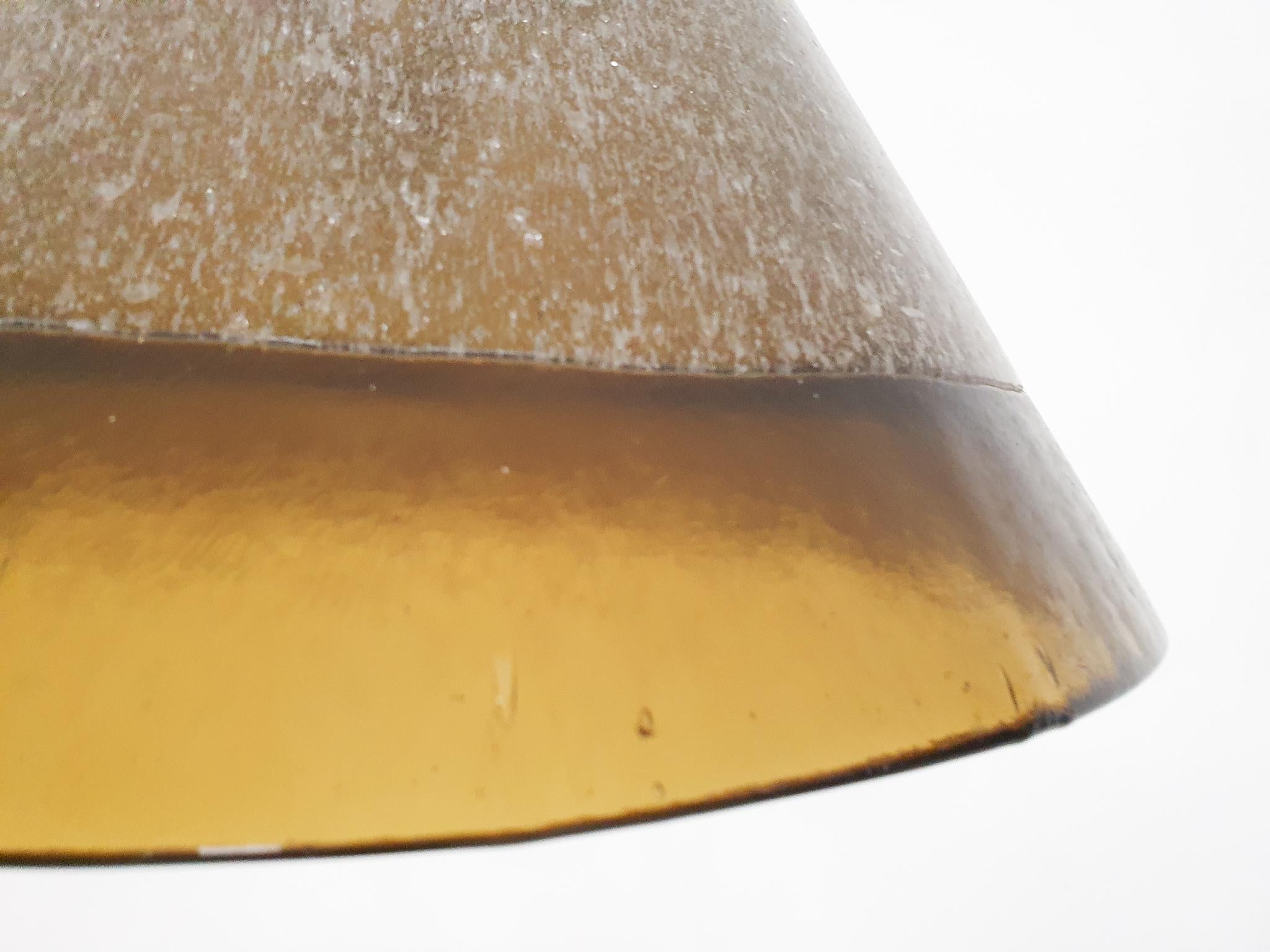 Brown Bubble Glass Pendant Light by Peill and Putzler, Germany 1960s In Good Condition For Sale In Amsterdam, NL