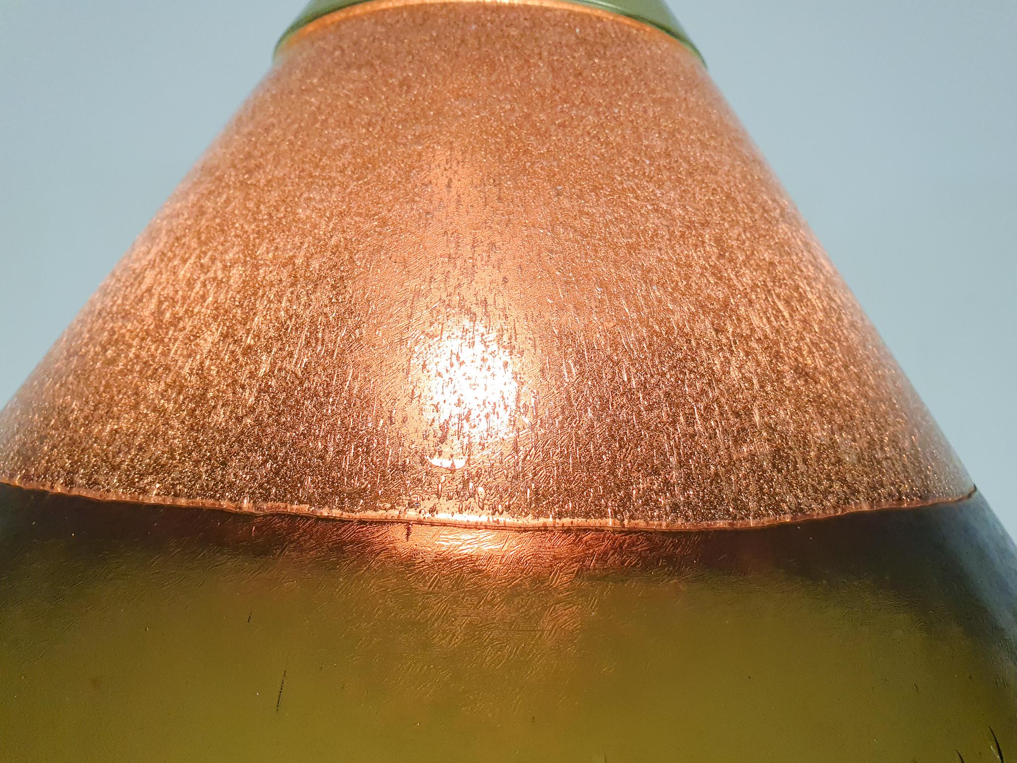 Brown Bubble Glass Pendant Light by Peill and Putzler, Germany 1960s For Sale 2