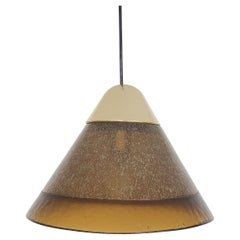 Vintage Brown Bubble Glass Pendant Light by Peill and Putzler, Germany 1960s
