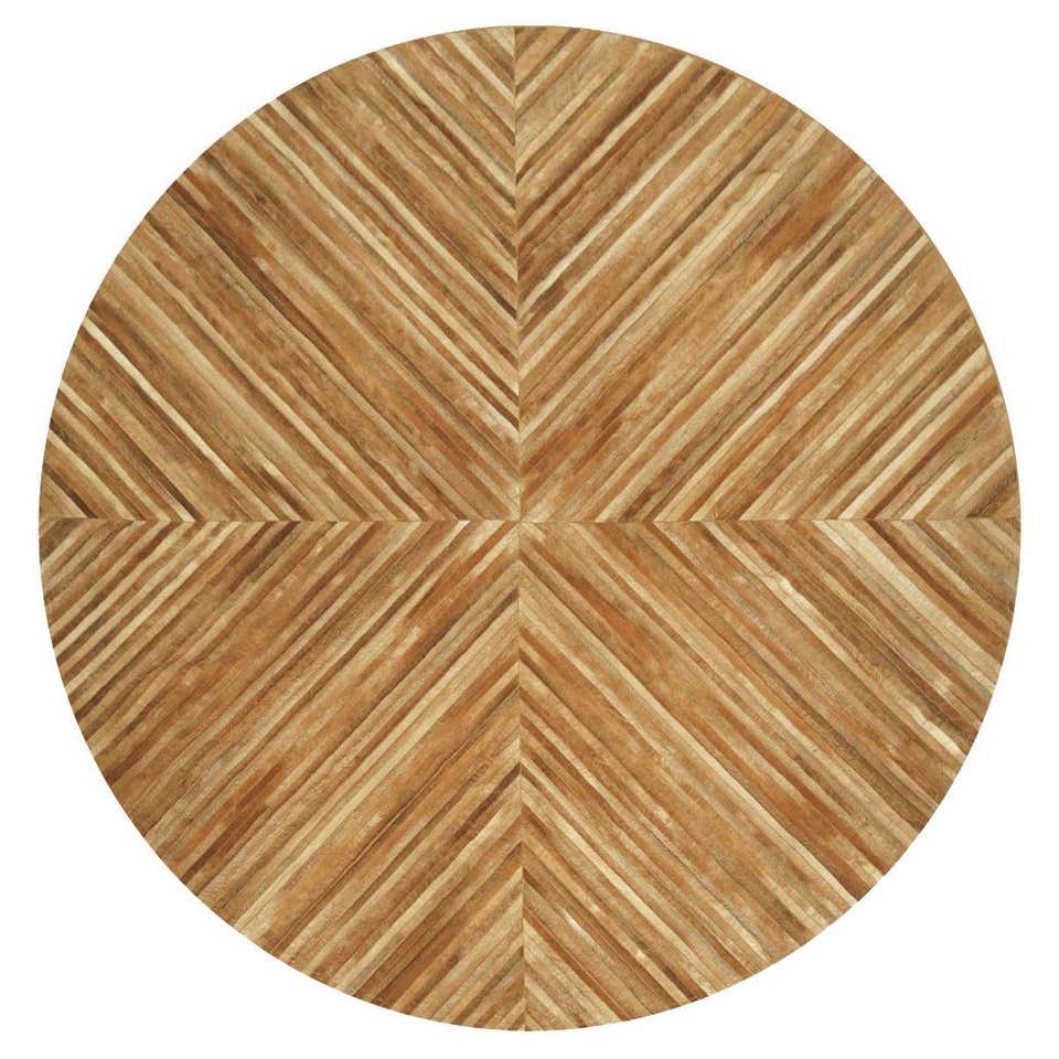 Stunning Colored Round La Quinta Caramel Cowhide Rug by Art Hide For ...