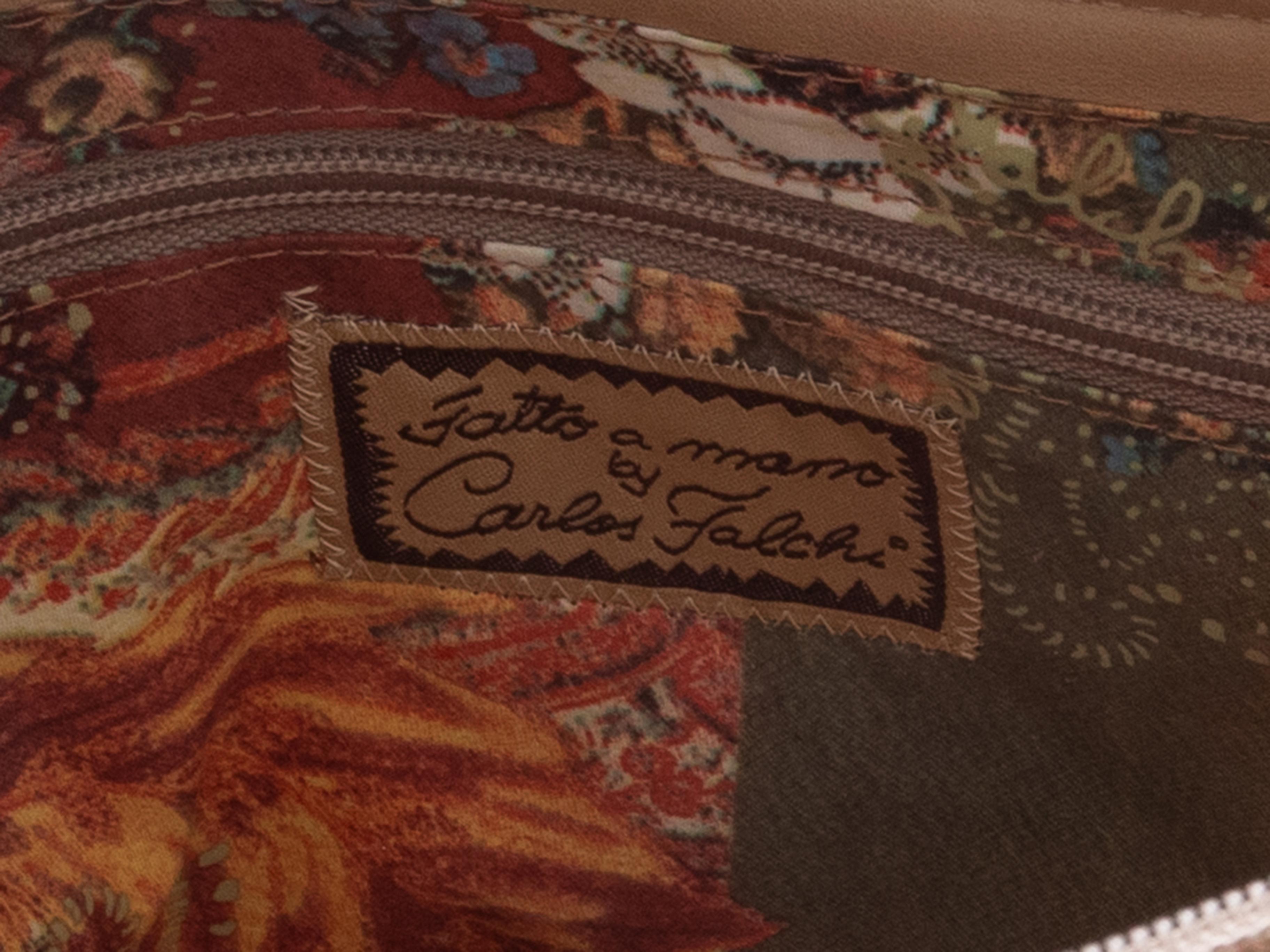 Braune Carlos Falchi Schlangenhaut Handtasche im Angebot 1