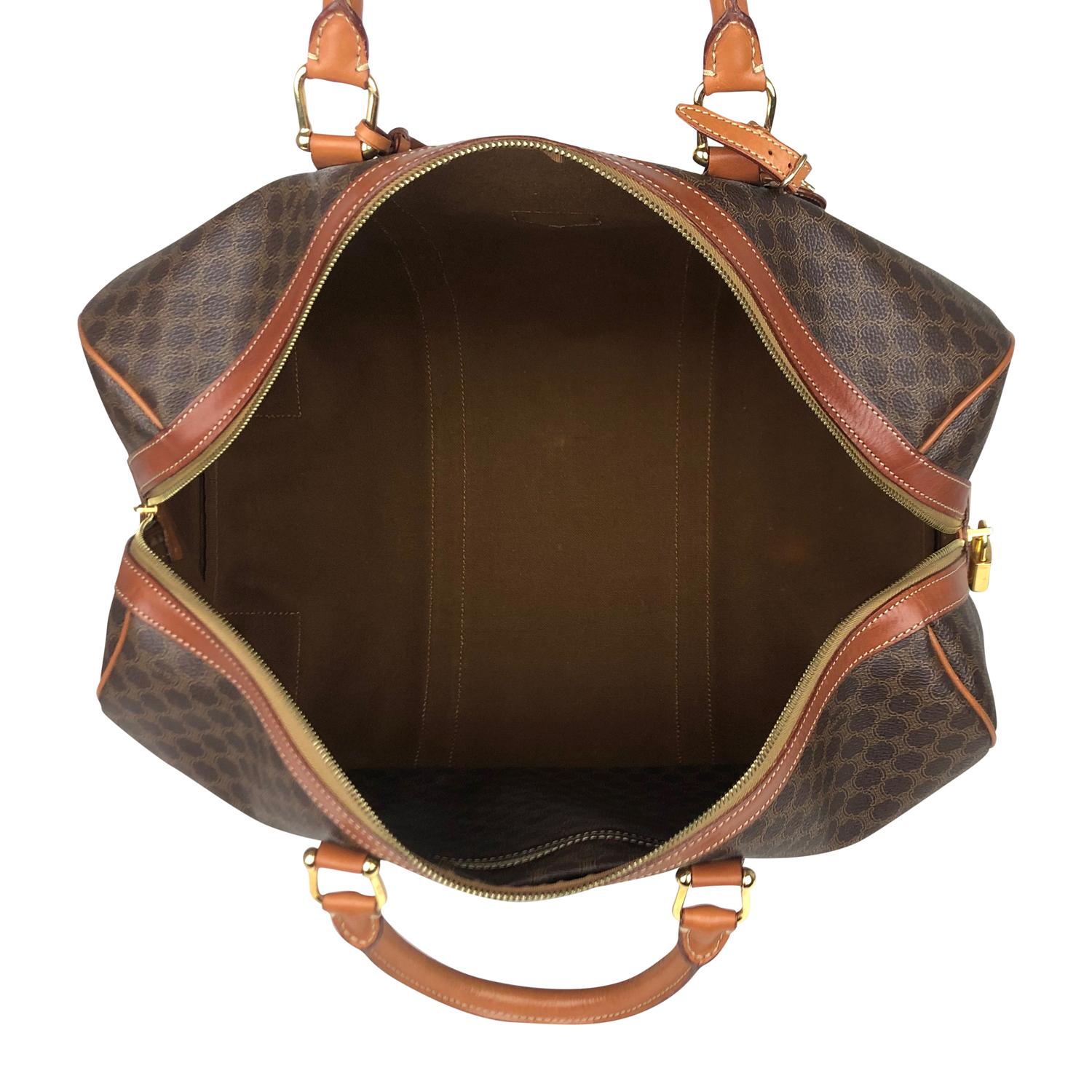 Brown Celine Macadam Weekend Bag 3