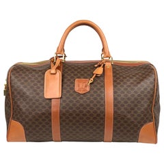 Brown Celine Macadam Weekend Bag