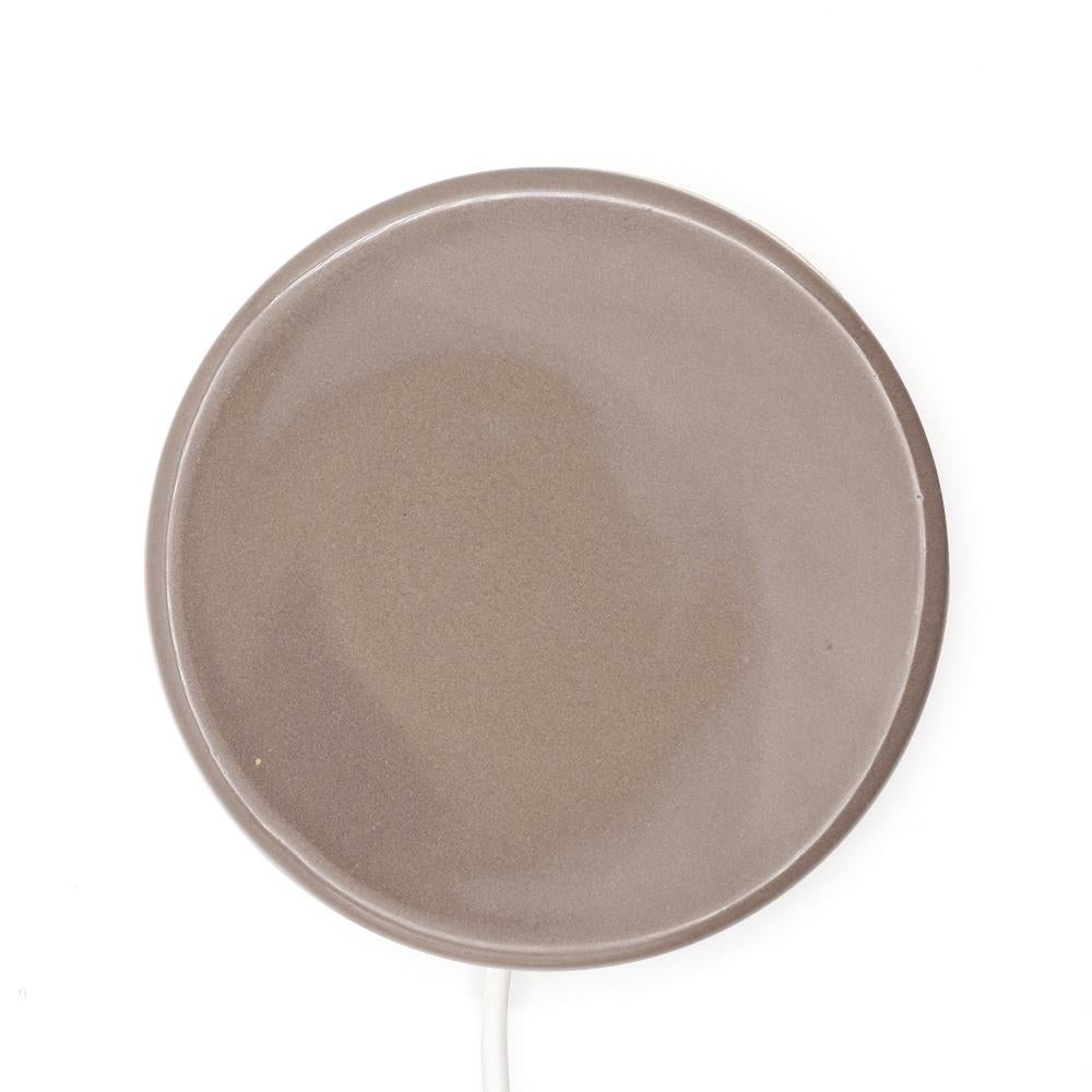 Européen - Socle en céramique Brown, petit, chargeur sans fil 15W en vente
