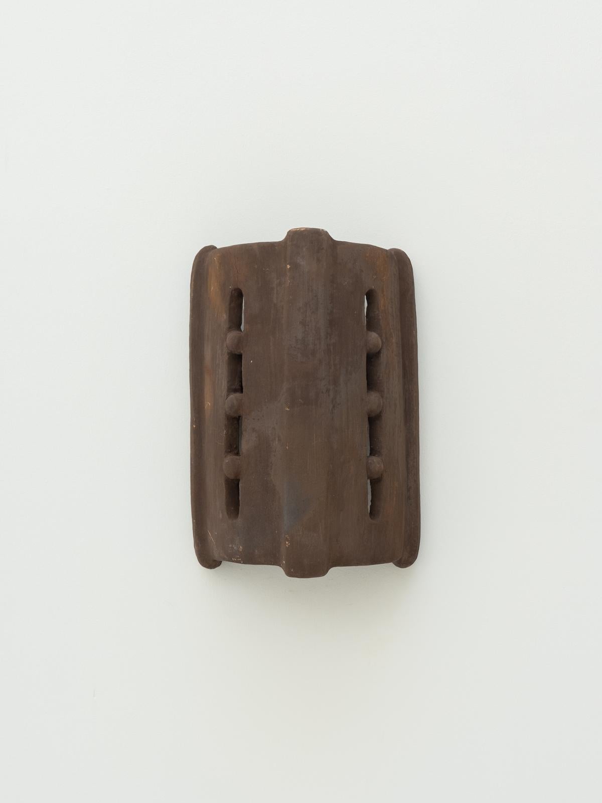 Contemporary Brown Ceramic contemporary Wall Light Made of local clay handcrafted For Sale