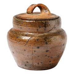 Brown Ceramic Decorative Jewelry Boxes Realised in La Borne circa 1960