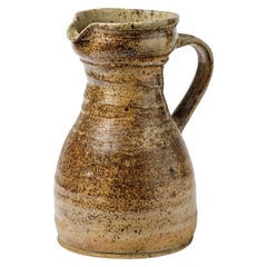 Brown Ceramic Stoneware Pitcher by Pierre Digan, 1970 