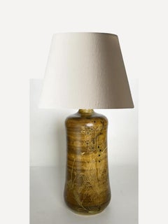 Brown Ceramic Table Lamp Base, France, 1960s
