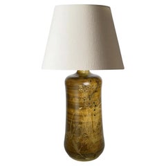 Brown Ceramic Table Lamp Base, France, 1960s