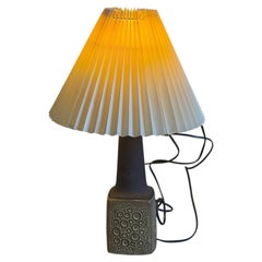 Brown Ceramic Table Lamp Mid-Century Modern