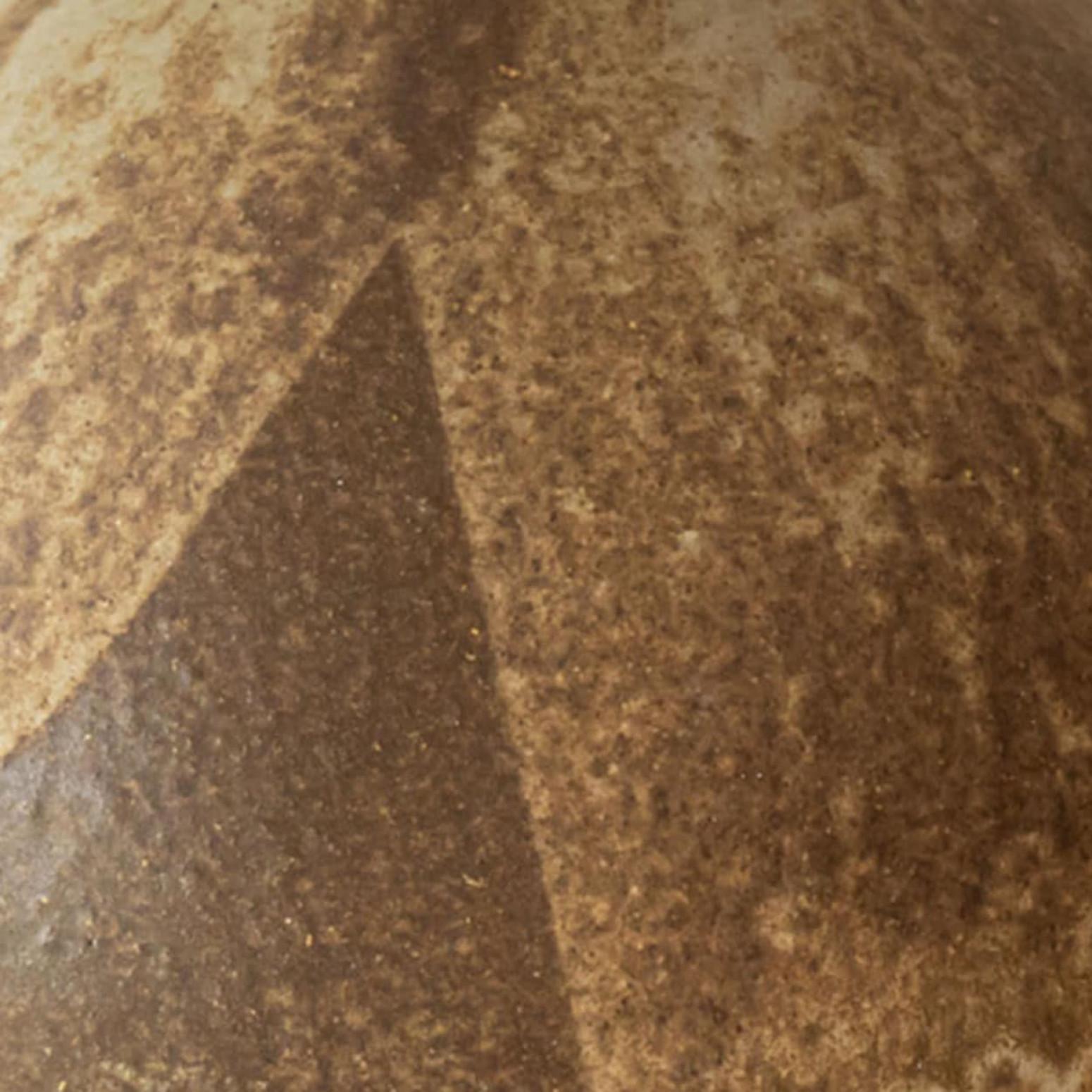 Brown Ceramic Table Lamp, Neutral Lampshade by R. Houben, 1970 (Moderne der Mitte des Jahrhunderts) im Angebot