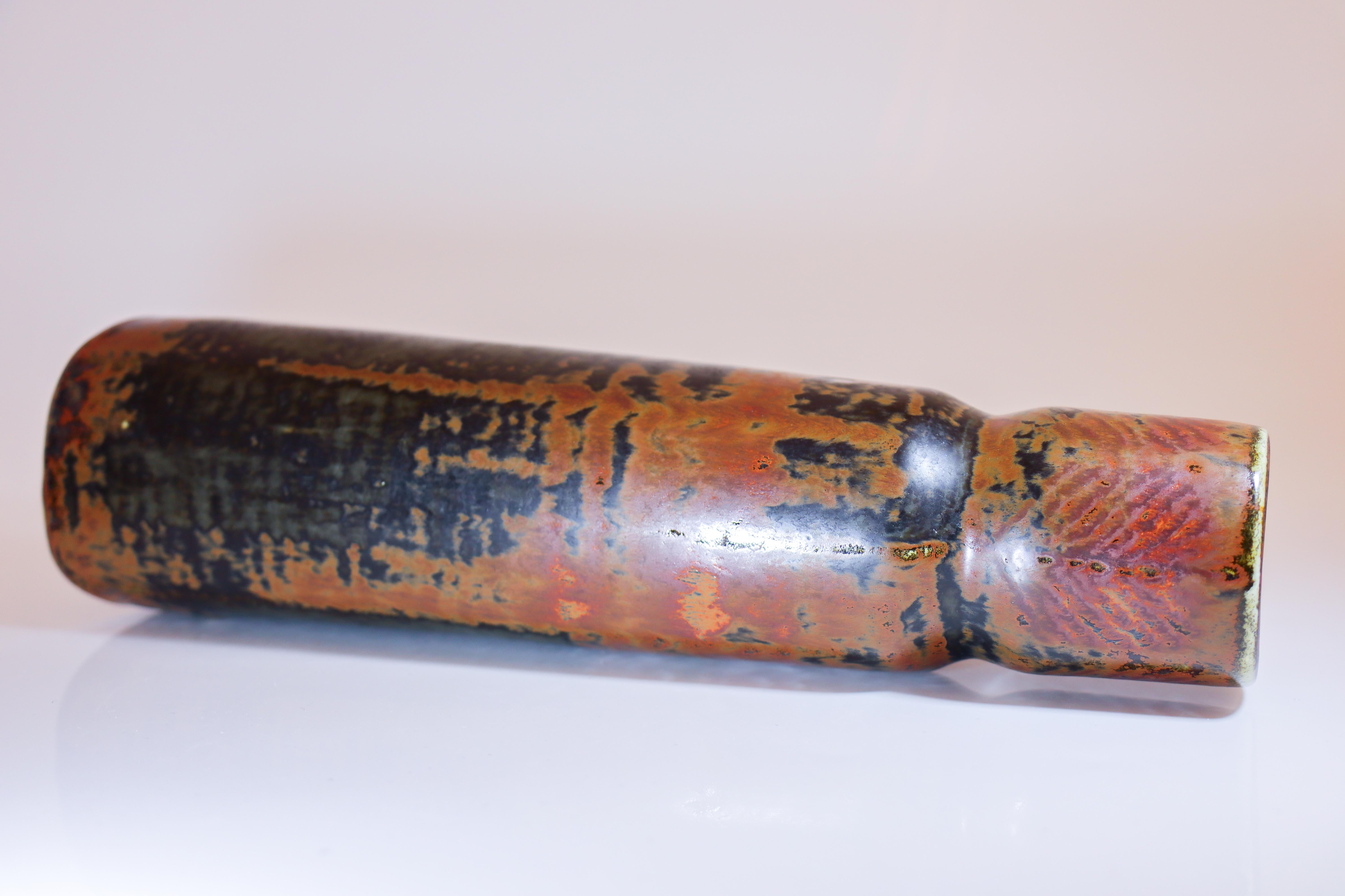 Vase en céramique brune - Carl-Harry Stålhane - Rörstrand - Milieu du XXe siècle en vente 2