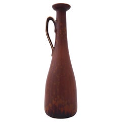 Brown Ceramic Vase, Gunnar Nylund, Rörstrand, Scandinavian Midcentury Vintage