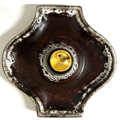Brown Ceramic Wall Lights by Hustadt Keramik, Germany, 1970