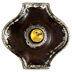 Brown Ceramic Wall Lights by Hustadt Keramik, Germany, 1970