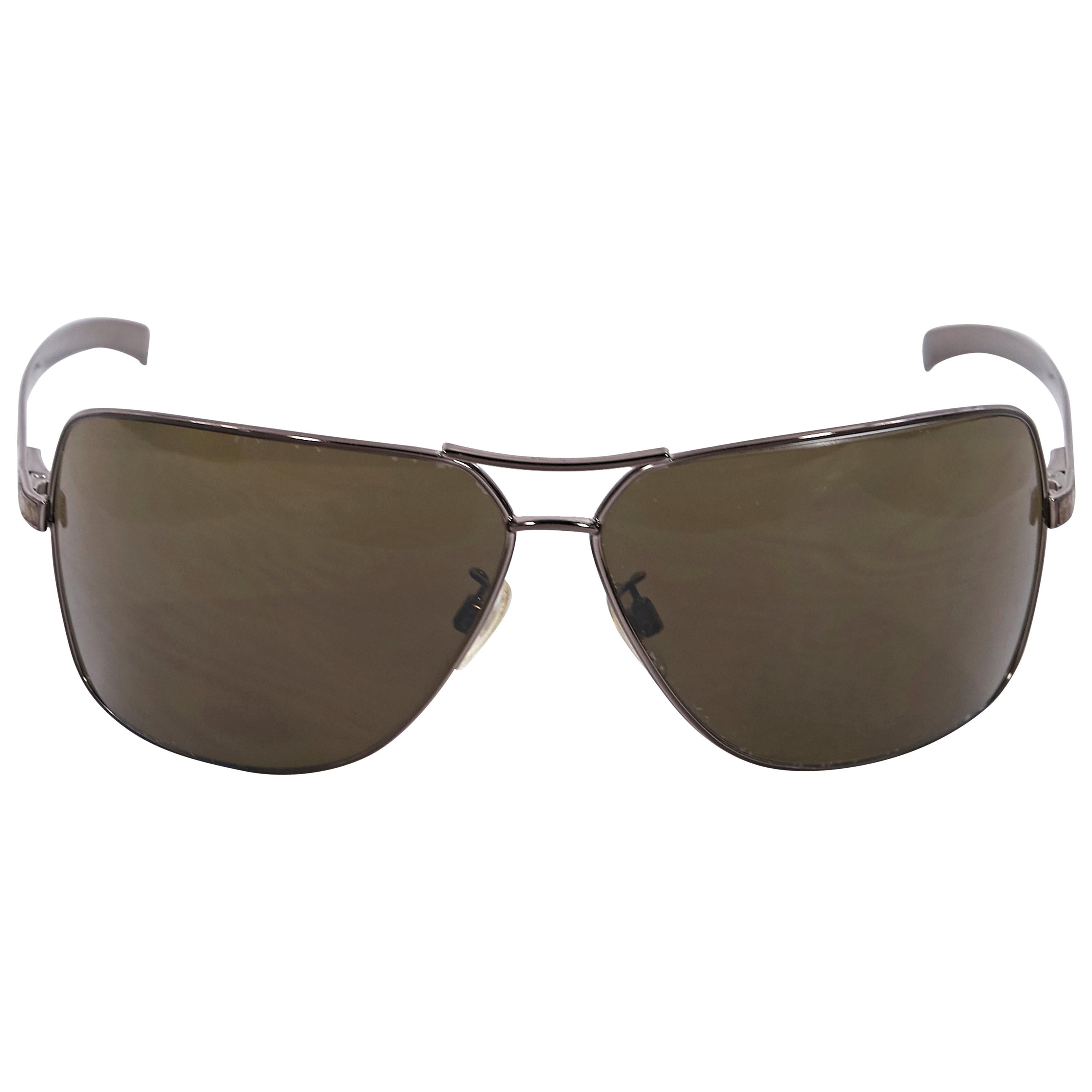 Chanel Brown Aviator Sunglasses For Sale at 1stDibs