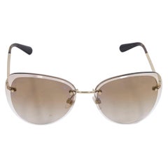 Brown Chanel Cat-Eye Sunglasses