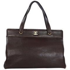 Brown Chanel Smooth Leather Tote Bag