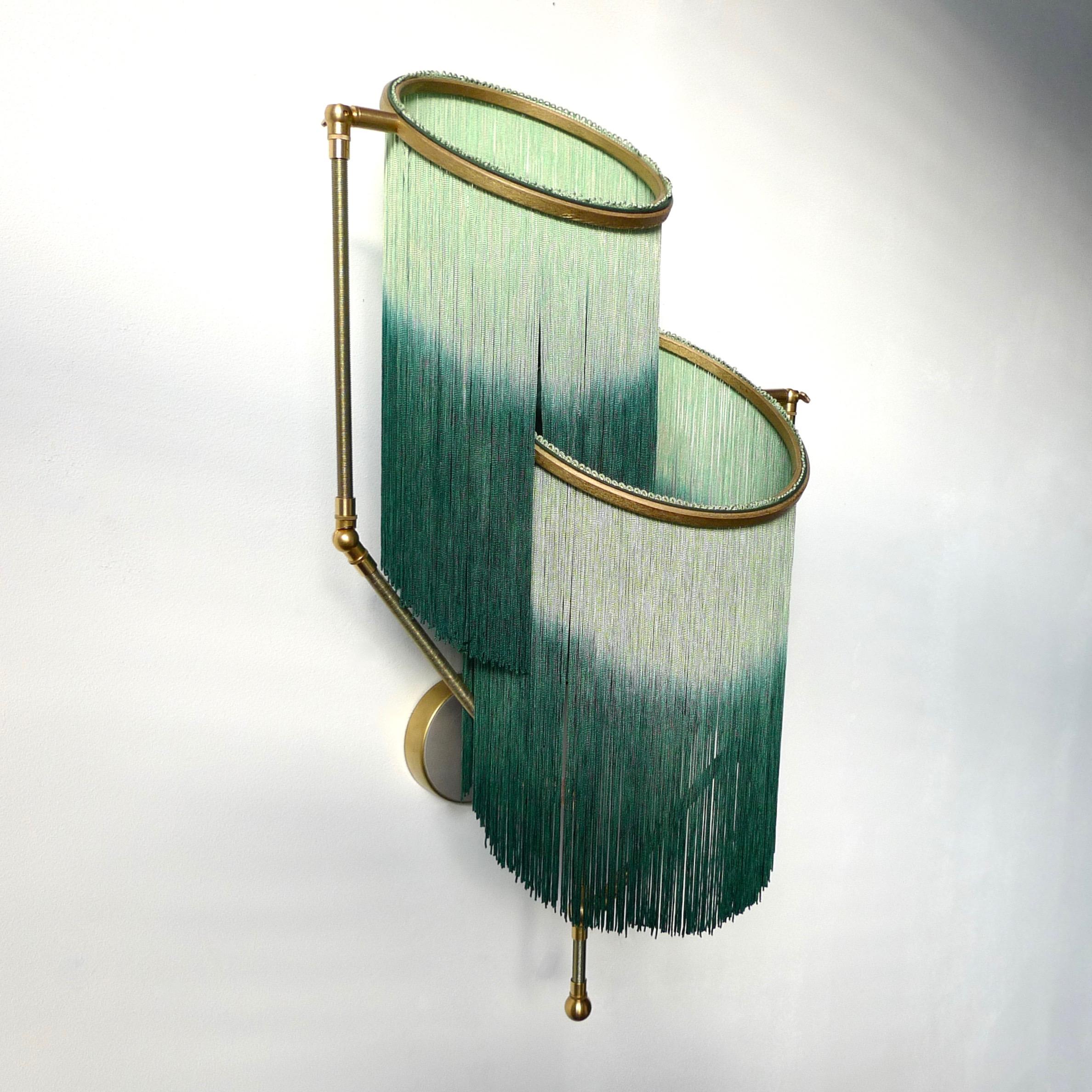 Nº 23 Lámpara de techo contemporánea Charme Fringes Marrón Teñida por Inmersión by Sander Bottinga en venta 3