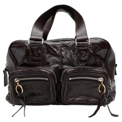 Brown Chloe Patent Betty Handtasche