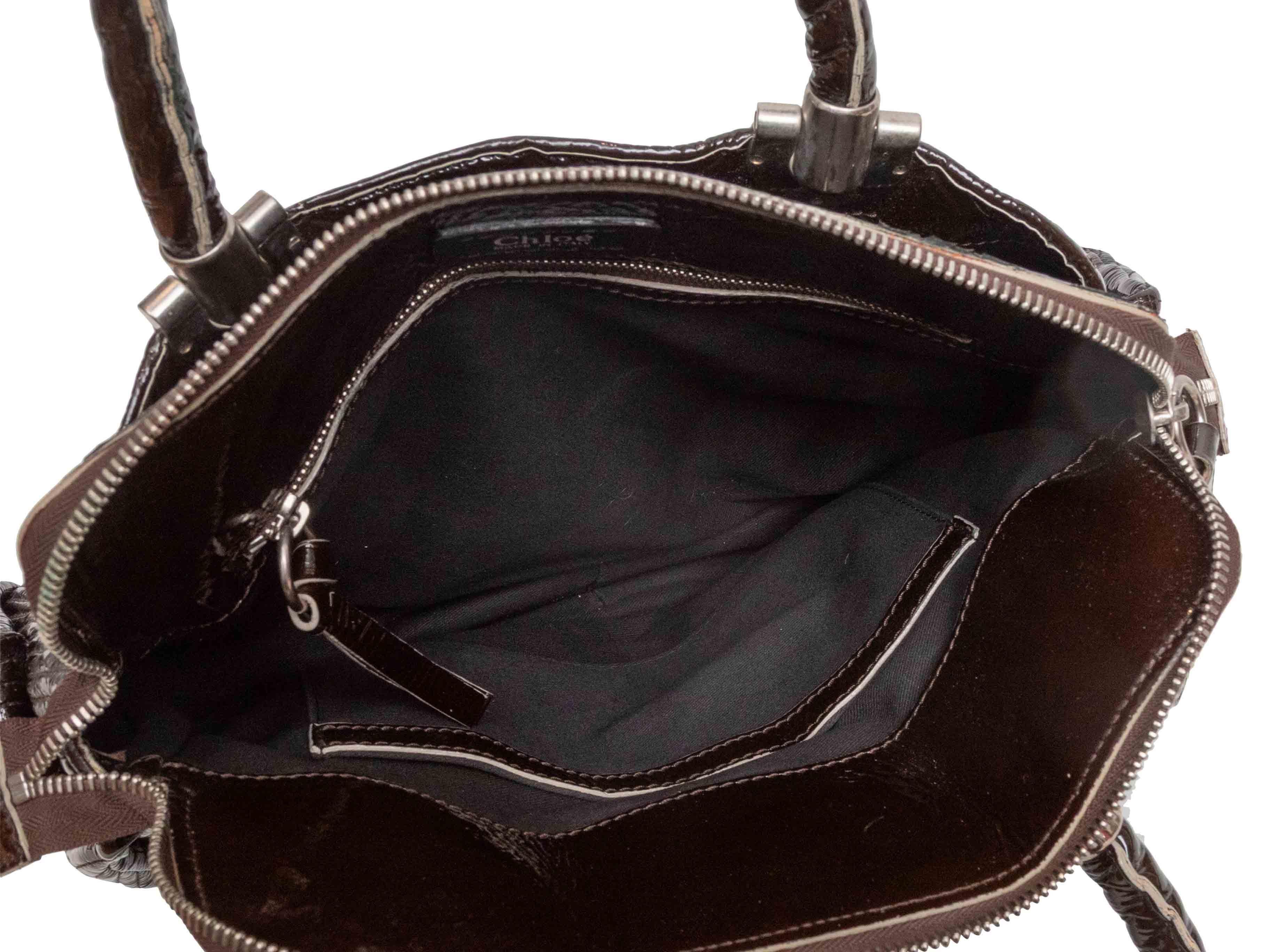 Donna Borsa Tote Heloise in vernice marrone Chloe in vendita