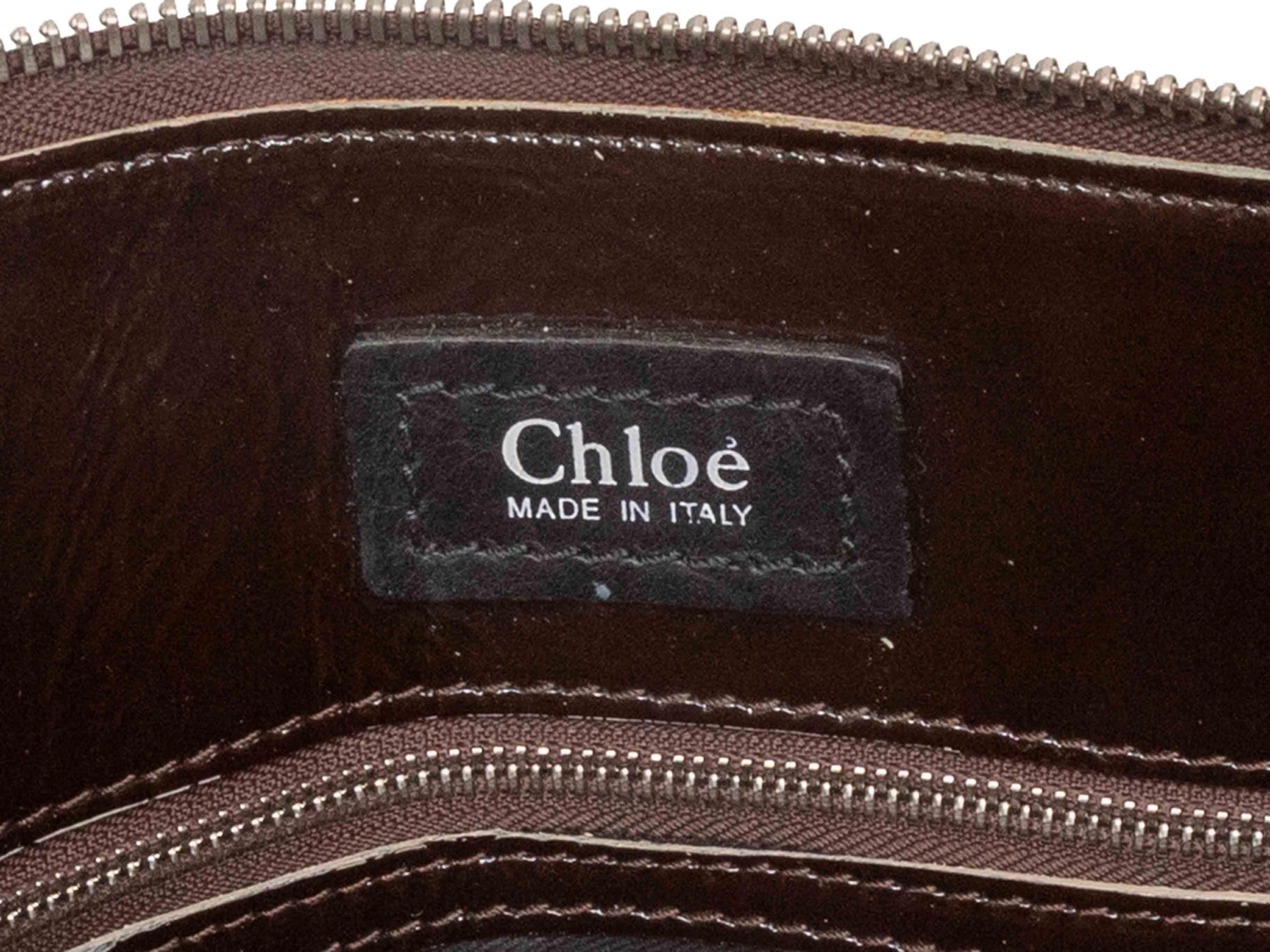 Borsa Tote Heloise in vernice marrone Chloe in vendita 2