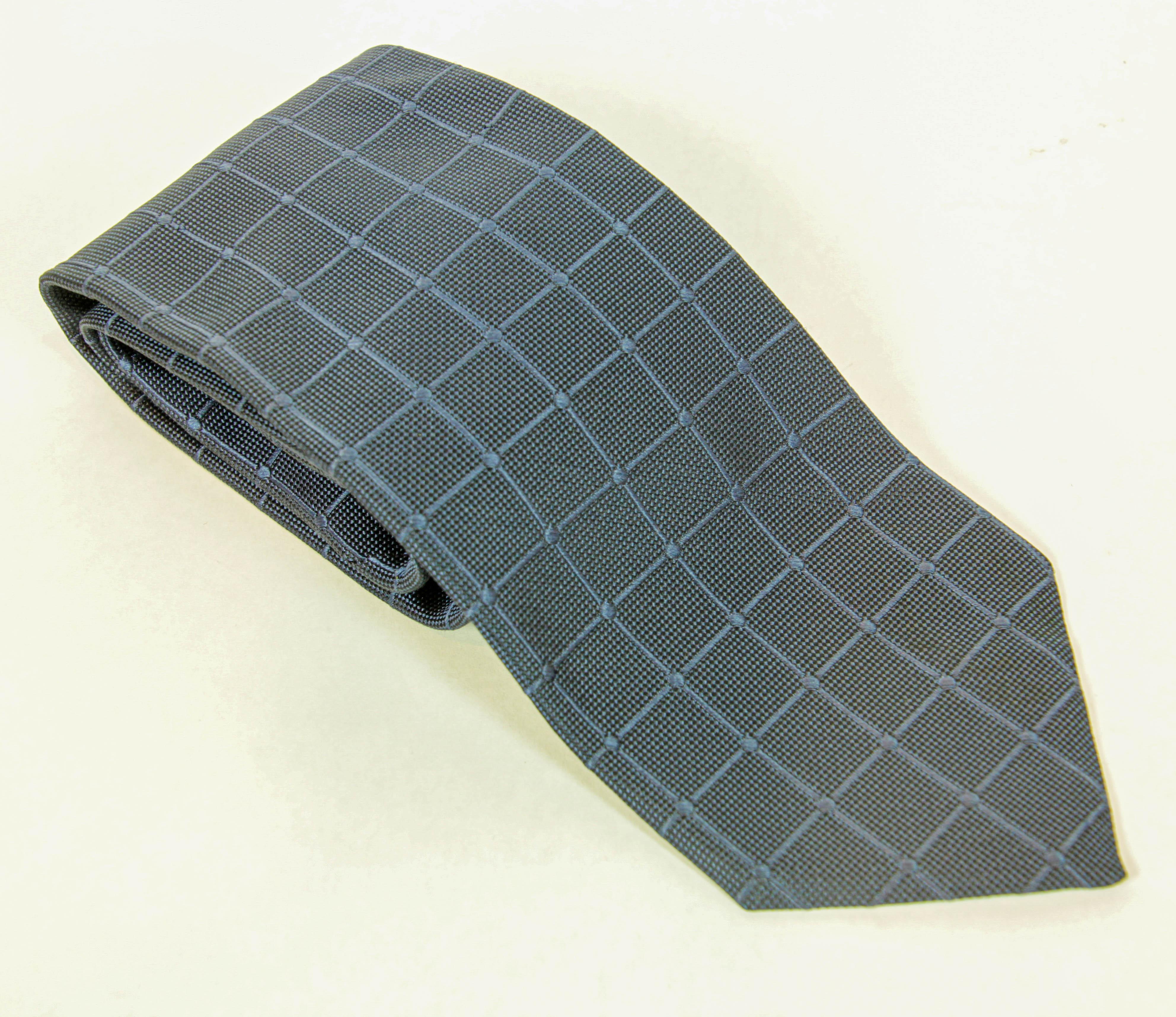 Brown & Church Vintage Blue Men's Tie Made in USA For Sale 3