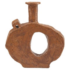 Brown Clay African Vase “Tuja” "Core Vessels" by Willem Van Hoof, Earthenware