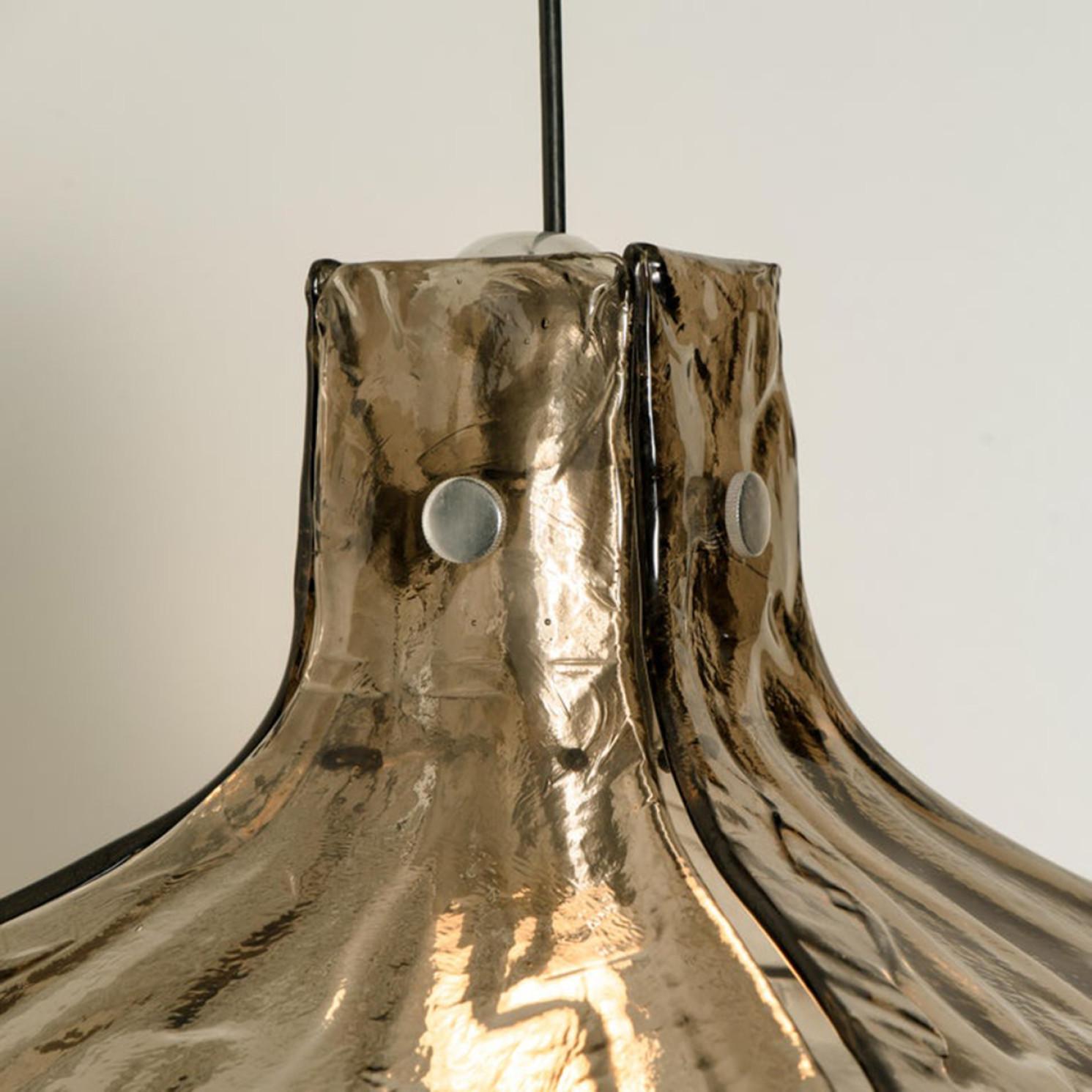 Other Brown Clear Glass Pendant Lights Model LS185 by Carlo Nason for Mazzega