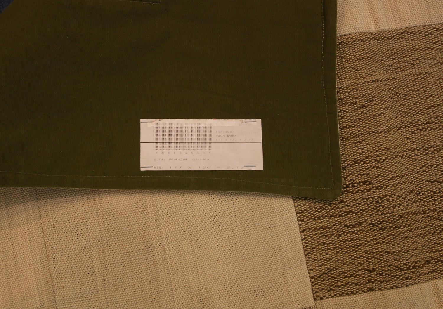 Brauner türkischer Patchwork-Teppich in Braun, 1950–1970 (Handgeknüpft) im Angebot
