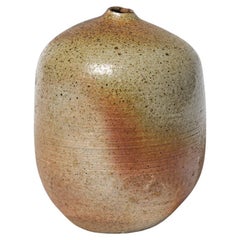 brown colored stoneware ceramic vase by Bruno Hrdy La Borne 1970 20th century