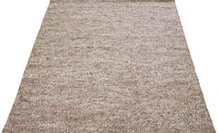Brown Contemporary Handmade Felted Wool Rug by Apadana