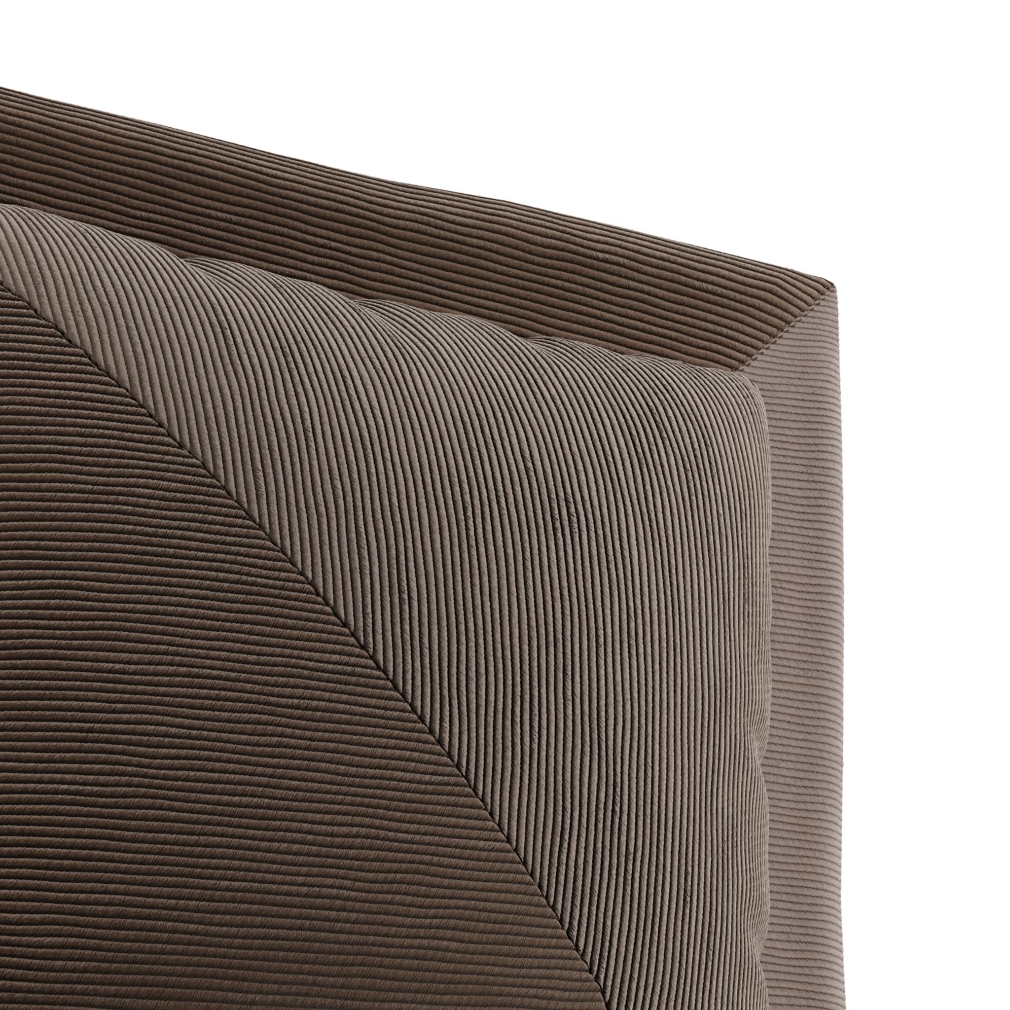 Portuguese Brown Corduroy Decorative Throw Pillow, Luxury Modern Chocolate Cushion 23''
