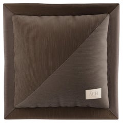 Brown Corduroy Decorative Throw Pillow, Luxury Modern Chocolate Cushion 23''