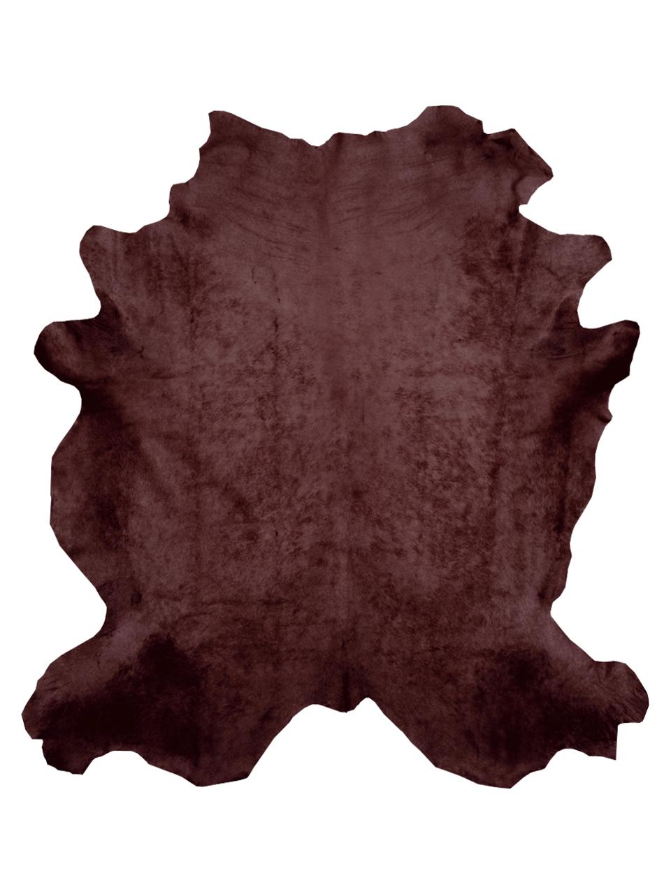 Brown Cowhide rug.

All of our Cowhide rugs are full hides and measure approximately 7' W x 8' L. They are of the highest quality from the French region of Normandy and naturally raised in a free roaming field. The hair of these cows is very