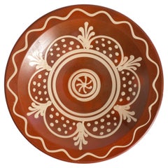 Antique Brown & Cream White Stoneware Bowl by Andersson & Johansson, Höganäs, 1920s