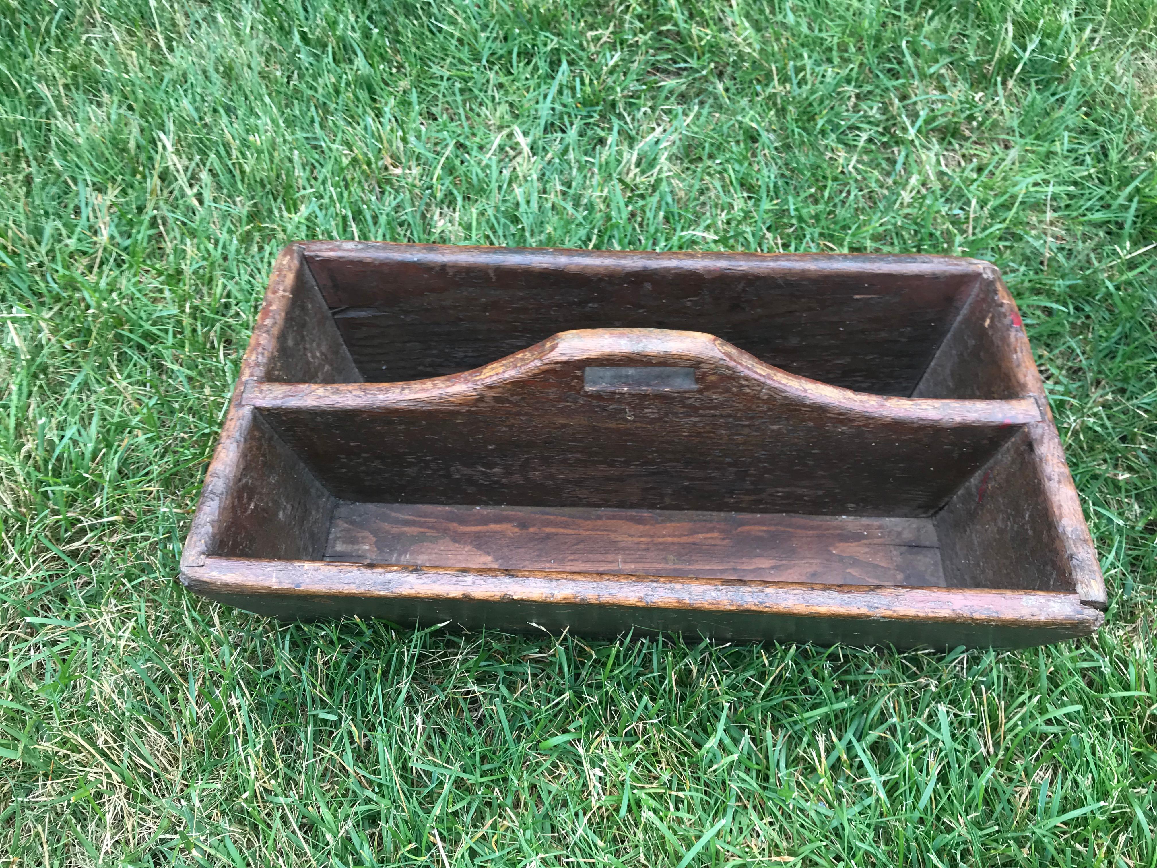 Cutlery Tray with brown paint