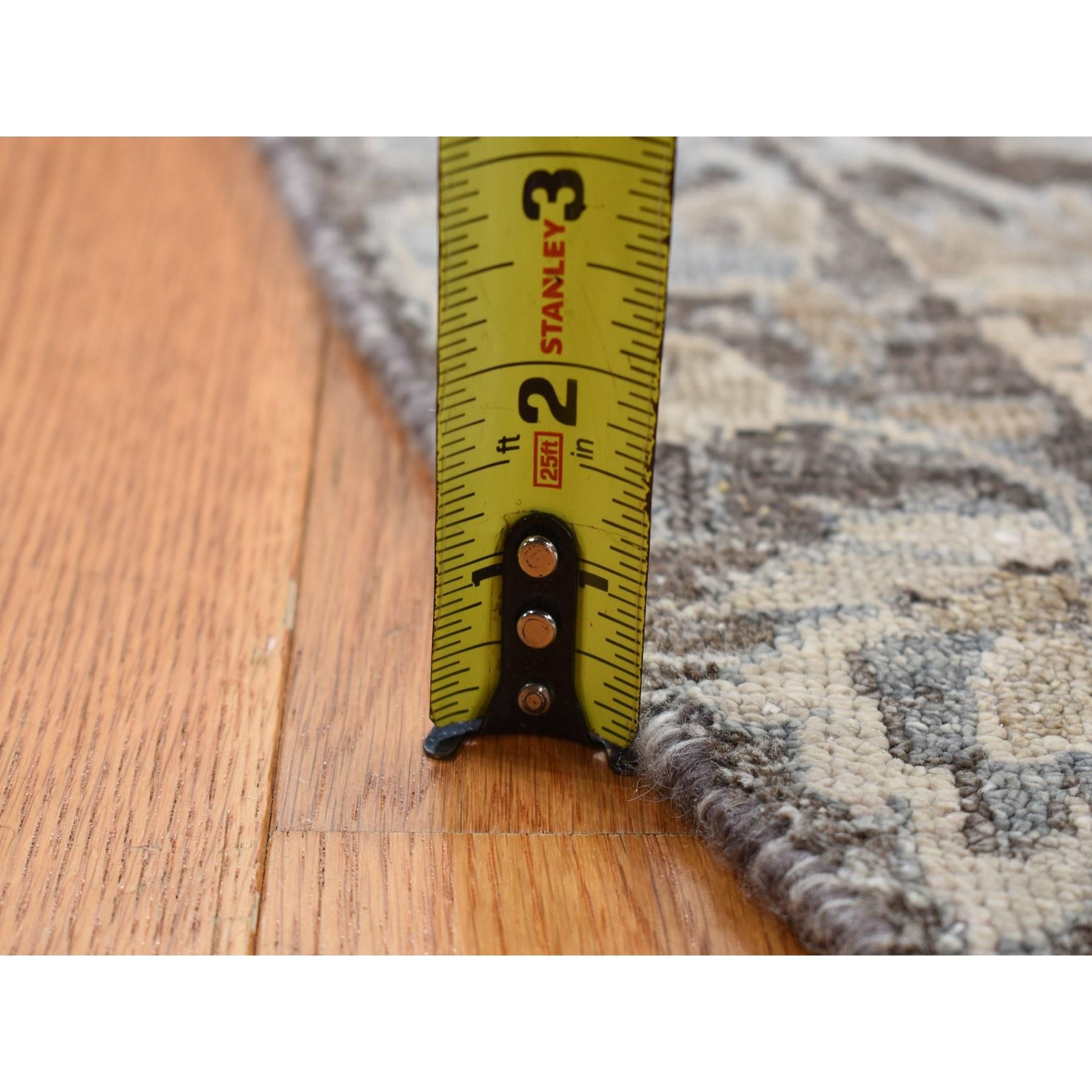 Seta Tappeto rotondo marrone Cypress Tree Design Silk with Wool Hand Knots Rugs 9'10