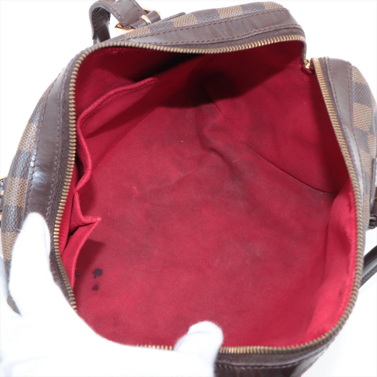 Brown Damier Ebene coated canvas Louis Vuitton Berkeley bag with dark brown In Fair Condition In Irvine, CA