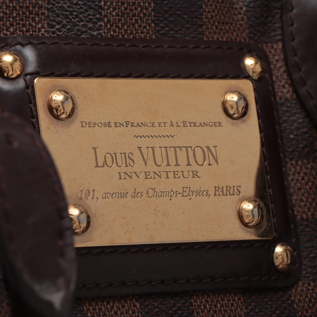 Brown Damier Ebene coated canvas Louis Vuitton Berkeley bag with dark brown 1