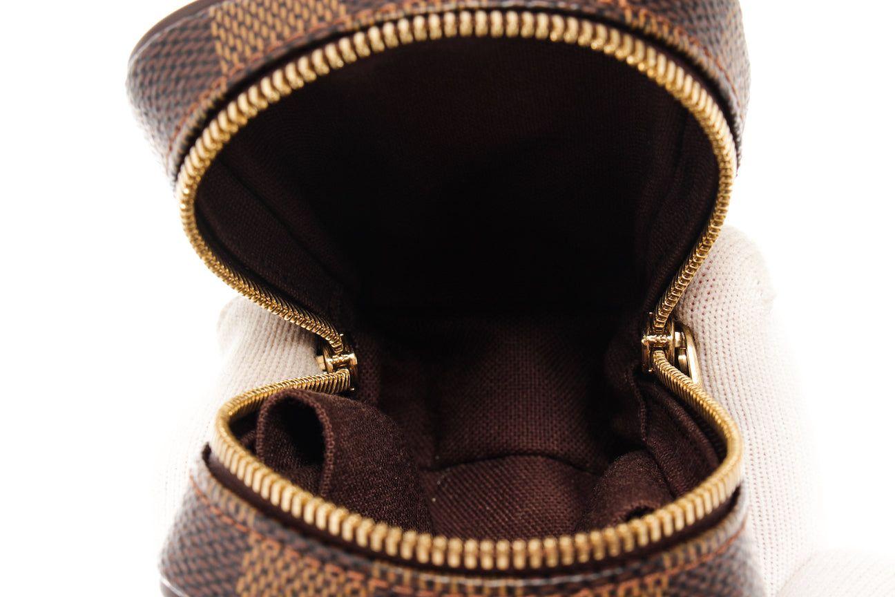 Brown Damier Ebene coated canvas Louis Vuitton Etui Okapi PM crossbody bag  In Fair Condition For Sale In Irvine, CA