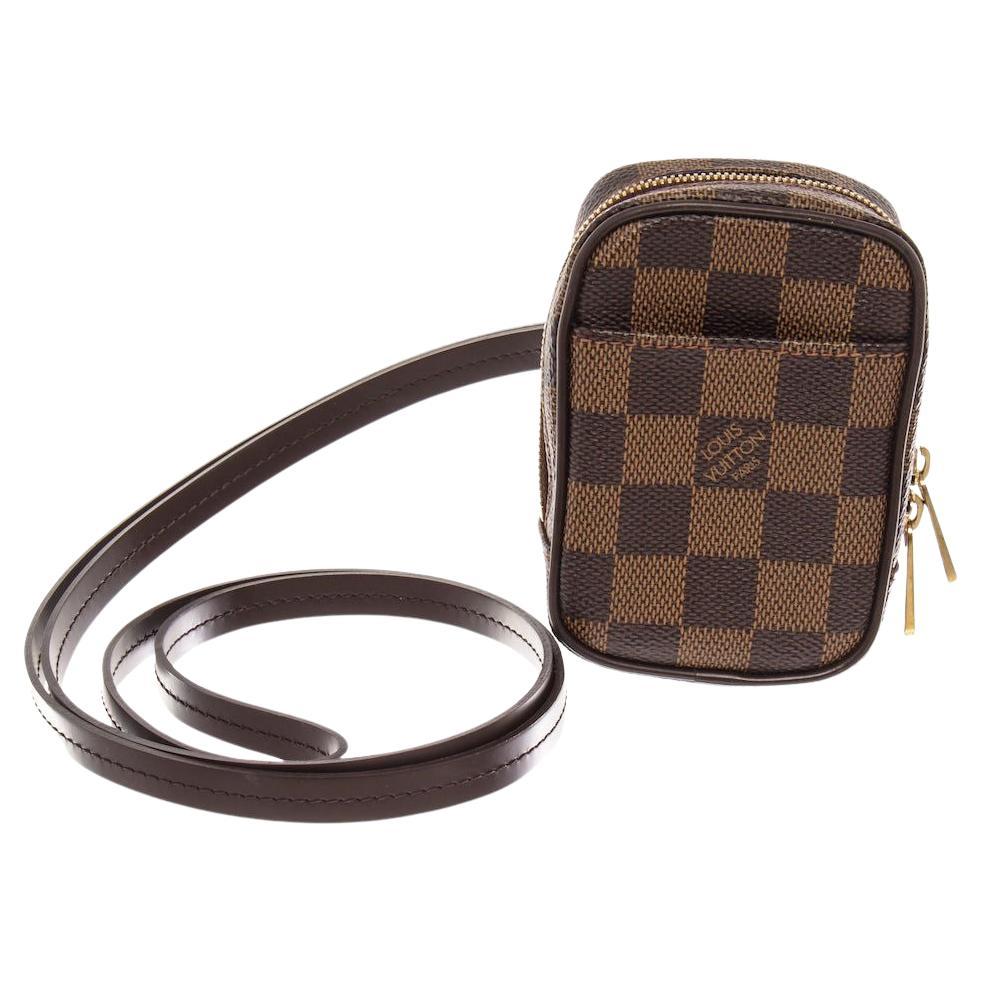 Brown Damier Ebene coated canvas Louis Vuitton Etui Okapi PM crossbody bag  For Sale